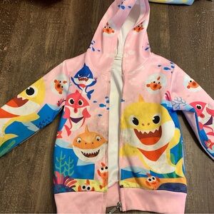 Colorful Shark Print Hoodie